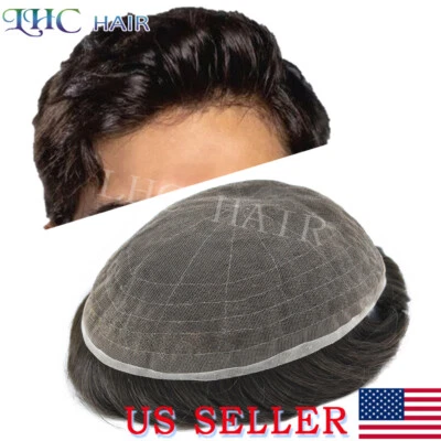 Парики мужские Lyrical Hair Full French Lace Toupee натуральные человеческие волосы система - Изображение 1 из 4