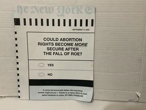 NEW YORK TIMES MAGAZINE SEPTEMBER 17: 2023 - ABORTION FALLOF ROE - Picture 1 of 3