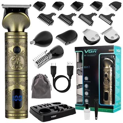 VGR All in One Beard Hair Trimmer Grooming Kit Nose Body Clippers Shaver Razor