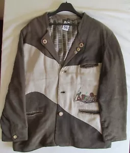 Trachtenjacke Gr.56 echtes Leder Trachtenmode Echt Leder Oktoberfest Knopf fehlt - Bild 1 von 8