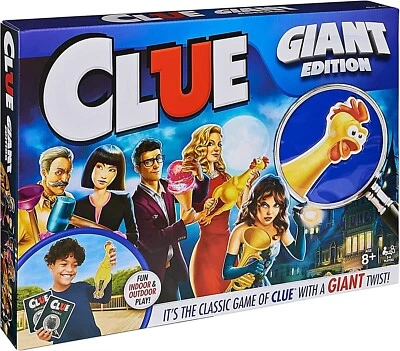Clue Giant Edition Classic Mystery Cluedo Board Game with a Twist New Xmas Toy - Image 1 of 4
