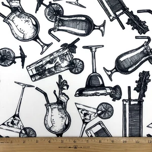 Cocktail Hour! Home Decor Fabric Polyester 62" W Sold by the Yard - Picture 1 of 18