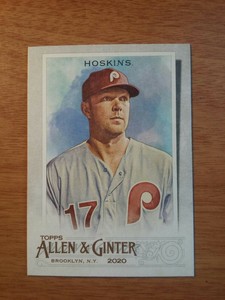 RHYS HOSKINS 2020 TOPPS ALLEN & GINTER BASEBALL CARD-#9-PHILLIES