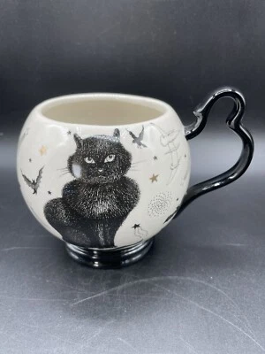Anthropologie Florence Balducci 2024 Black Cat Halloween Stoneware Mug 16oz. NEW - Image 1 of 4