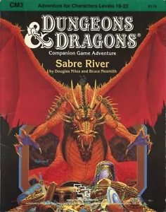 CM3 SABRE RIVER OTTIME CONDIZIONI! Modulo compagno vintage D&D Dungeons Dragons TSR Adventure - Foto 1 di 3