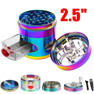 Macinaspezie erbe tabacco arcobaleno 2,5" 4 pz con manico manovella e cassetto - Foto 1 di 8