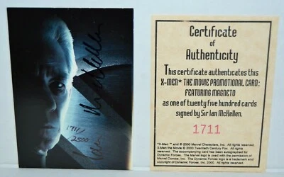 X-Men Magneto Signed Autographed Card Sir Ian McKellan Dynamic Forces Topps COA - Image 1 of 4