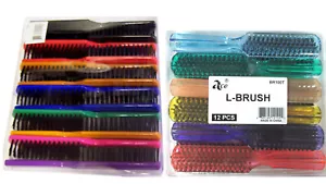 CHOOSE QUANTITY--8 Inch Long   Plastic Hair Styling Brush,Nylon Bristle-BR100 - Picture 1 of 5