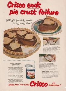 Household magazine December 1954 printed ad for Crisco shortening pie crust - Picture 1 of 3