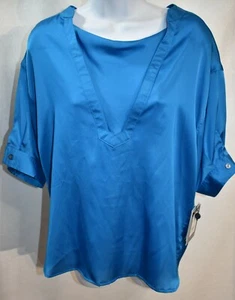 Derek Lam Blue Top Size Medium Blouse   - Picture 1 of 10