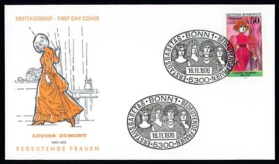GERMANY FDC 1976 FAMOUS WOMEN FIRST DAY COVER xa32 - Image 1 of 2