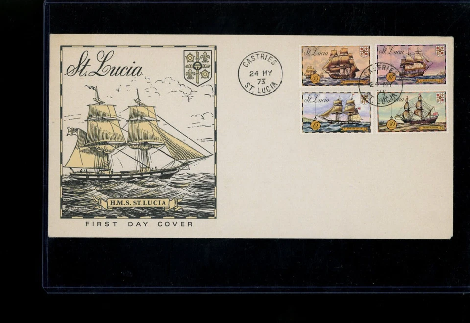 1973 St Lucia FDC / Cover - H.M.S St Lucia - Image 1 of 2