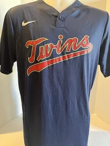 Camisa Auténtica Nike One Button Henley MLB Equipo Hombres Talla Pequeña de los Mellizos de Minnesota - Imagen 1 de 10