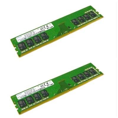 Samsung 16GB (2X8GB) DDR4 2400MHz PC4-19200 UDIMM Memory RAM M378A1K43CB2-CRC - Image 1 of 4