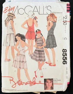McCalls Pattern 8556 Brooke Shields Size 14 Girls Dresses 1980s - Picture 1 of 4
