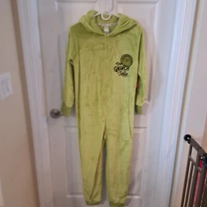 Kids The Grinch One Piece Pajamas Union Suit Christmas Costume Justice Girl 10 - Picture 1 of 6