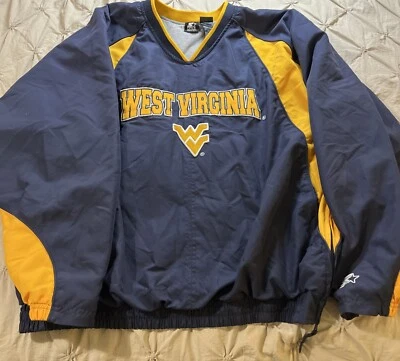 Chaqueta cortavientos suéter de colección para hombre L University West Virginia Foto 1 de 4