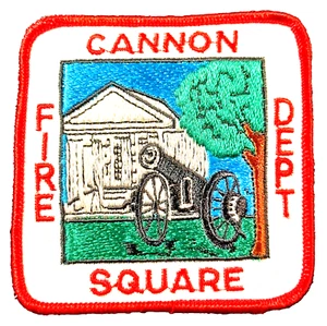 Cannon Square Fire Department 4"x4" Iron On Patch (Stonington, Connecticut USA) - Picture 1 of 2