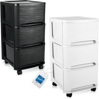 STIMO Schubladenschrank Rollen Regal Büro Schublade Rollwagen Rollcontainer Kunststoff