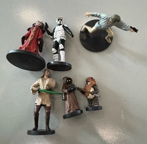 STAR WARS Cake Topper PVC Figures Lot of 6 - Damage - Picture 1 of 3