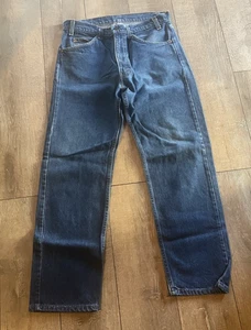 VTG 505 Levis Jeans Mens 34x30 Blue Straight Orange Tab 90s Made in USA Denim - Picture 1 of 8