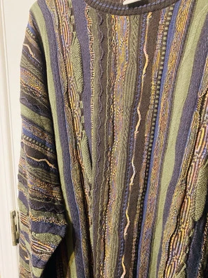 Suéter grueso estilo Coogi Norm Thompson vintage para hombre. Talla XL Hecho en Italia Foto 1 de 4