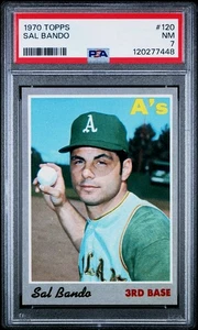 PSA 7 - 1970 Topps #120 Sal Bando Oakland A's - Picture 1 of 2