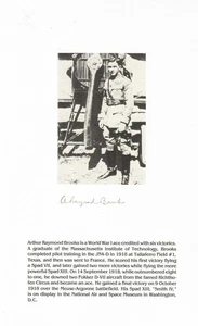 Arthur Raymond Brooks signiertes Foto WWI Ace (d) 6 Siege - Bild 1 von 1