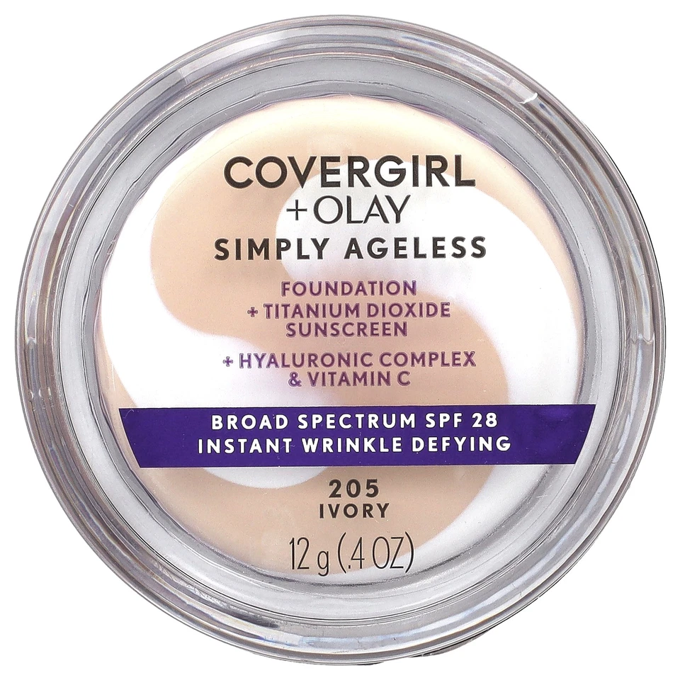 COVERGIRL Olay Simply Ageless Spf22 Foundation 205 Ivory 2017