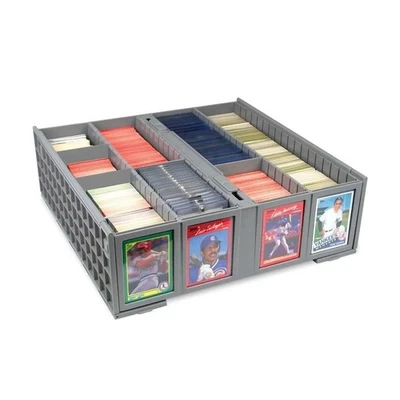 BCW Collectible Card Bin - 4 Rows, 3200 Cards(Gray) - fits sleeved, toploaders - Image 1 of 4