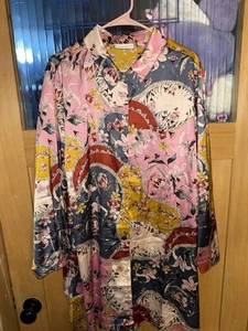 Susan Graver women's long sleeve button front Floral  print size 2xp - Picture 1 of 4