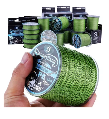 Плетеная леска Sougayilang 4 пряди 150–550 м прочная 20–78 фунтов для карпа - Изображение 1 из 4