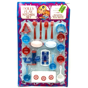 NOS 60er Jahre Vintage Dolly Spielküchen Set Nr. 6002 Pretend Kochgeschirr und Utensilien - Bild 1 von 4