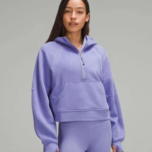 Lululemon Scuba Oversized Half-Zip Hoodie Sweatshirt Dark Lavender Medium Large - Picture 1 of 8