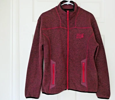 Chaqueta Suéter Para Mujer Denali Natl Park Logo Color Borgoña Talla Grande Usada en Excelente Condición Foto 1 de 4