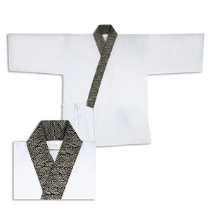 Japanese Sushi Chef Happi Coat with Pocket Men Unisex 31"L Cotton Made in Japan - Picture 1 of 1