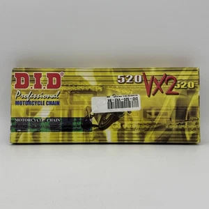 DID Pro Street X-Ring Motorcycle Chain 520 VX2 120FB (120 Links) DID-520-VX2-BK - Picture 1 of 6