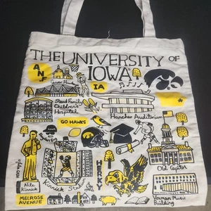 University of Iowa Einkaufstasche Iowa Hawkeyes wiederverwendbare Baumwolltasche EUC - Bild 1 von 3