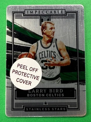 LARRY BIRD 2021-22 Panini Impeccable STAINLESS STARS Boston Celtics #14 - Image 1 of 2