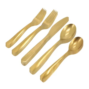 Gibson Home Hulton Set di Posate in Acciaio Inox 20 Pezzi in Oro Opaco - Foto 1 di 1