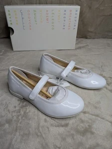 Geox Plie A weiße Leder Schuhe Ballerina Pumps Mädchen UK 8,5 EU 26 - Bild 1 von 13