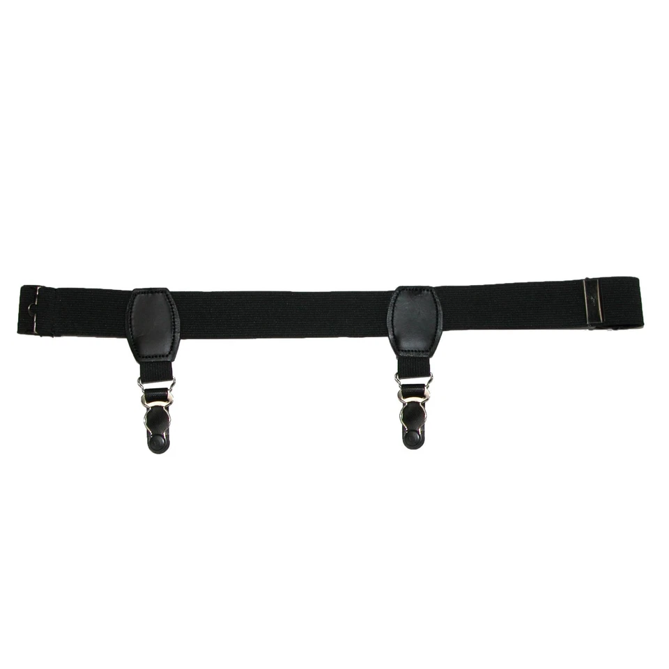 CTM Men's Elastic 1 Inch Sock Garters with 2 Clips - Image 1 of 1