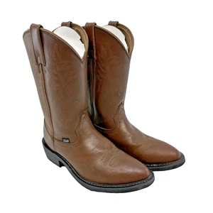 Justin Boots JB1100 Hombres Cuero Marrón Rancho Botas de Vaquero Talla 9D - Imagen 1 de 18