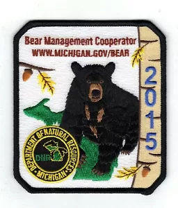 2015 MICHIGAN DNR SUCCESSFUL BEAR HUNTER PATCH -BEAR-TURKEY-ELK-MOOSE-FISHING - Picture 1 of 1