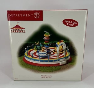 Department 56 Carnival Twirling Tea Cups Village Accessories VTG 2004 #53803 NEW - Picture 1 of 9