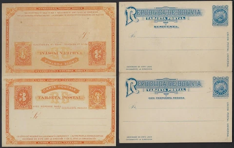 NICARAGUA 1890s 1900s COLLECTION OF 17 POSTAL STATIONARY INCLUDING 5 W/REPLY CAR Cover