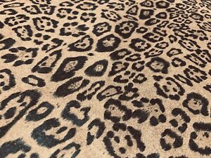 Woolen Leopard Print Wool Fabric Flannel Material Animal Skin Fur -150cm wide