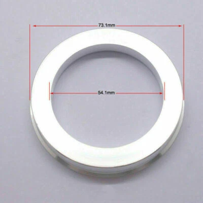4pcs Aluminum Alloy Wheel Bore Spacer Car Hub Centric Rings 73.1OD to 54.1ID - Image 1 of 4
