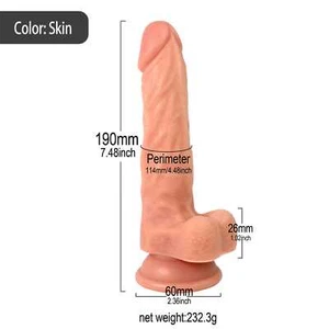 2Types 5Colors Realistic Dildo With Sunction Cup Masturbation Adult Sex Toys US - Picture 1 of 48