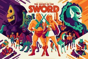 He-Man and She-Ra The Secret of Sword by Tom Whalen Ltd x/150 Poster Mondo MINT - Picture 1 of 1